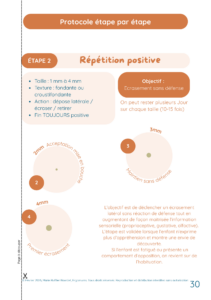 On augmente progressivement en séance avec le thérapeute en alimentation